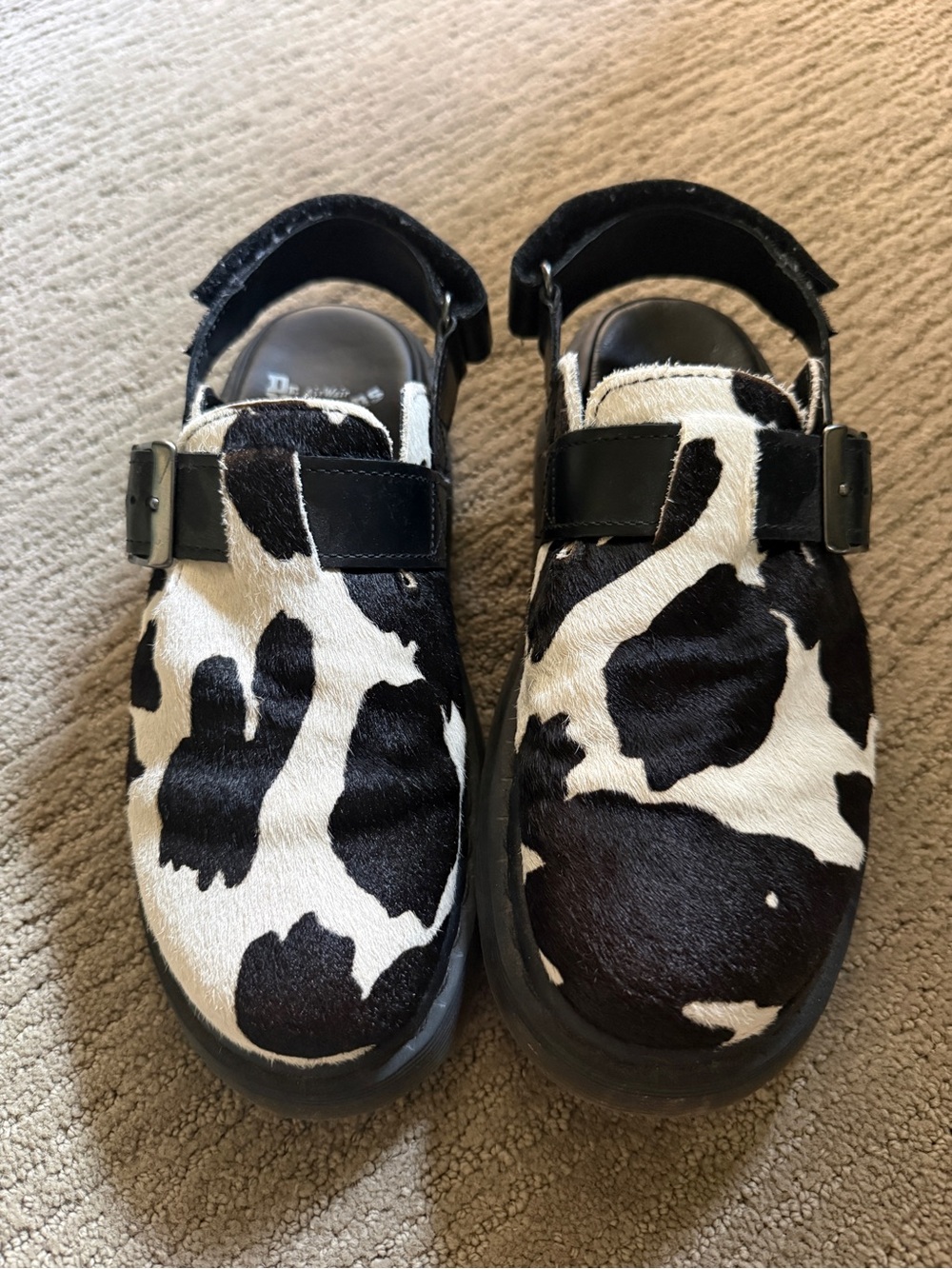 Dr. marten JORGE II HAIR-ON ANIMAL PRINT SLINGBACK MULES